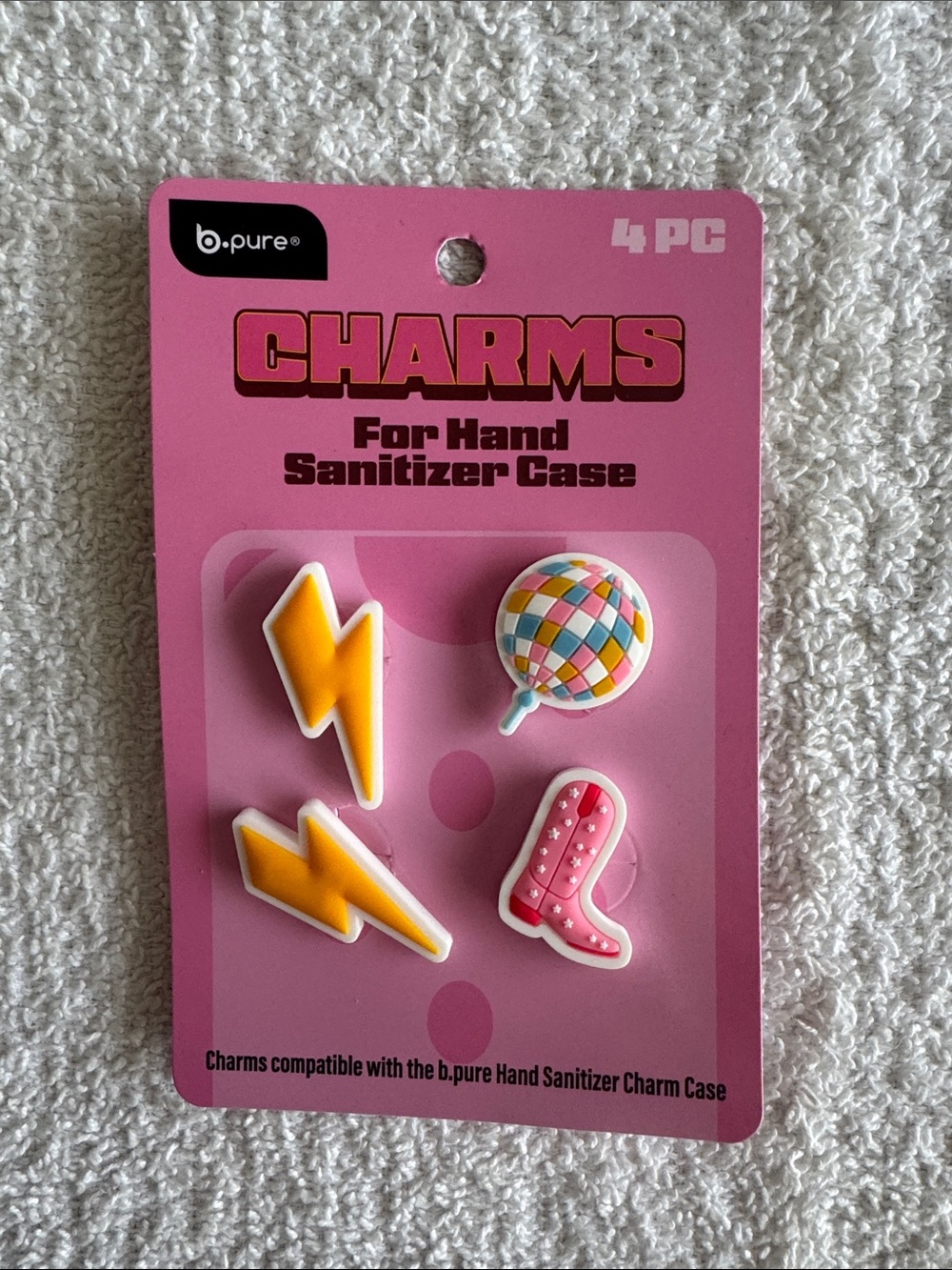 B.pure Hand Sanitizer Case Charms 4 Pack